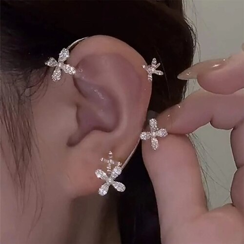 

1pc Ear Cuff For Women's Anniversary Street Engagement Alloy Classic Petal