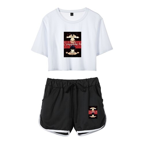 

Inspired by Jujutsu Kaisen Gojo Satoru Fushiguro Megumi Outfits Crop Top 100% Polyester Anime Harajuku Graphic Shorts For Women's