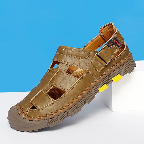 

Men's Sandals Sneakers Classic British Daily Beach PU Booties / Ankle Boots Black Khaki Brown Fall Spring