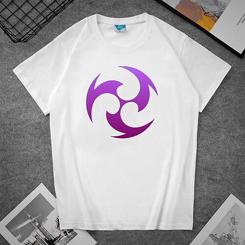 

Inspired by Genshin Impact Cosplay T-shirt Cartoon 100% Polyester Anime Harajuku Graphic Kawaii T-shirt For Men's / Women's / Couple's