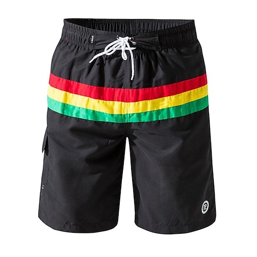 

Men's Swim Trunks Swim Shorts Quick Dry Lightweight Board Shorts Bathing Suit with Pockets Mesh Lining Drawstring Swimming Surfing Water Sports Stripes Summer