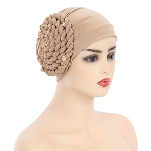 

Headwear Headpiece Silk Like Satin Party / Evening Casual Ethnic Style With Beading Headpiece Headwear