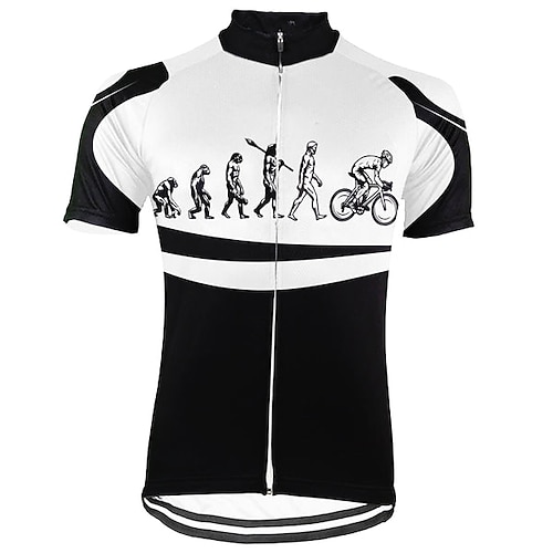 

21Grams Men's Cycling Jersey Short Sleeve Bike Top with 3 Rear Pockets Mountain Bike MTB Road Bike Cycling Breathable Quick Dry Moisture Wicking Reflective Strips Black Green Brown Graphic Polyester
