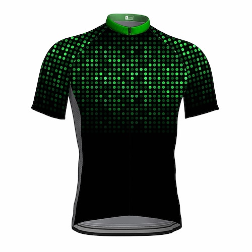 

21Grams Women's Short Sleeve Cycling Jersey Summer Spandex Green Polka Dot Bike Top Mountain Bike MTB Road Bike Cycling Quick Dry Moisture Wicking Sports Clothing Apparel / Stretchy / Athleisure