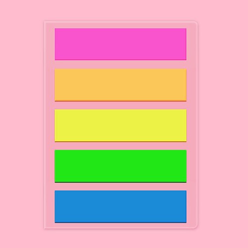 

10 pcs Transparent Sticky Notes 1.570.433 inch Transparent Colorful PET Waterproof Translucent Self-adhesive Post It Notes for School Office Student