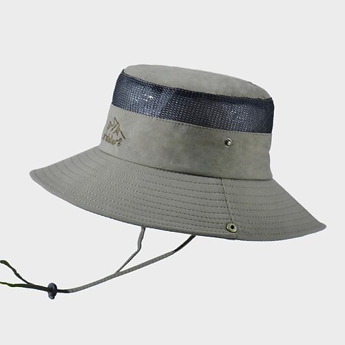 

Men's Women's Sun Hat Fishing Hat Hiking Hat Boonie hat Wide Brim Summer Outdoor UV Sun Protection Sunscreen UV Protection Breathable Hat Navy Back Green for Fishing Climbing Running / Quick Dry