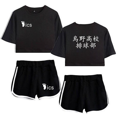 

Inspired by Attack on Titan Hinata Syouyou Outfits Crop Top 100% Polyester Anime Harajuku Graphic Shorts For Women's