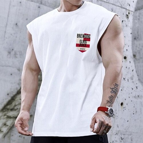 

Men's Unisex T shirt Hot Stamping Graphic Prints Letter Crew Neck Street Daily Print Cap Sleeve Tops Casual Designer Big and Tall Sports White Black Navy Blue