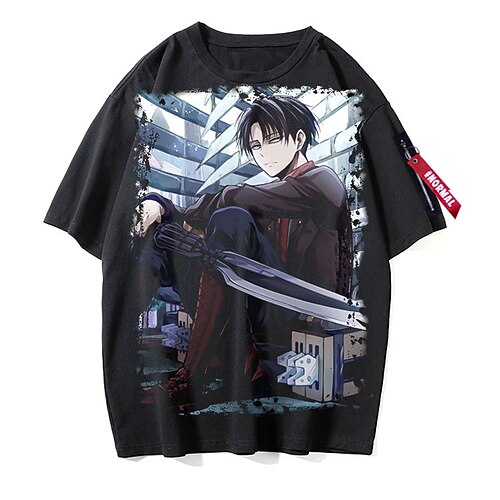 

Inspired by Attack on Titan Eren Jaeger Mikasa Ackerman Levi·Ackerman Cosplay Costume T-shirt Polyester / Cotton Blend Pattern Harajuku Graphic Kawaii T-shirt For Men's / Women's / Couple's