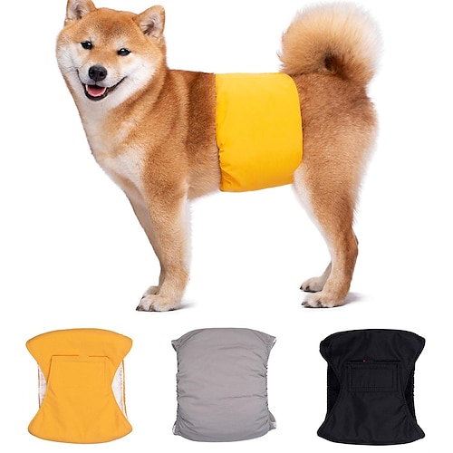 

Male Dog Belly Band Wraps, Washable Incontinency Physiological Belt, Reusable Physiological Sanitary Pants for Small Medium and Large Dogs