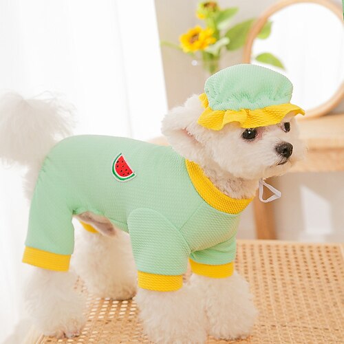 

Dog Cat Jumpsuit Rainbow Fashion Cute Sports Casual / Daily Dog Clothes Puppy Clothes Dog Outfits Soft Green Purple Costume for Girl and Boy Dog Cloth XS S M L