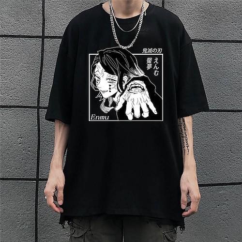 

Inspired by Demon Slayer: Kimetsu no Yaiba Enmu T-shirt Anime 100% Polyester Anime Harajuku Graphic Street Style T-shirt For Men's / Women's / Couple's