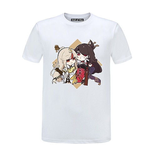 

Impacto Genshin Ningguang Beidou Japonesa/Curta Desenho Mangá Anime Harajuku Arte Gráfica Kawaii Camiseta Para Homens Mulheres Unisexo Adulto Hot Stamping 100% Poliéster