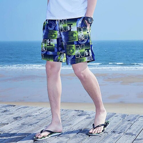 

Homme Short de bain Short de Bain Natation Séchage rapide Poids Léger Short de bain Maillot de bain Avec poches Cordon Natation Surf Sports nautiques Imprimé
