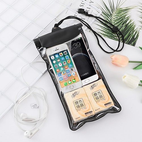 

2 Pack Waterproof Phone Pouch Portable Shockproof Water Resistant Phone Case Dry Bag for Universal Swimming Snorkeling Diving / Boating Up to 7.2 inch TPU