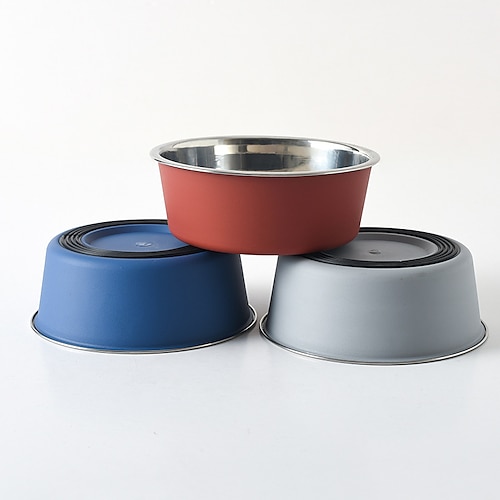 

Dog Cat Bowls & Water Bottles / Feeders / Dog Cat Bowls Stainless steel Durable No-Spill Solid Colored Gray Red Blue Bowls & Feeding Daily Wear Professioanl Use