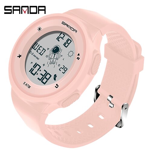 

SANDA Digital Watch for Men Analog - Digital Digital Stylish Stylish Casual Waterproof Alarm Clock Dual Time Zones Plastic Silicone Fashion