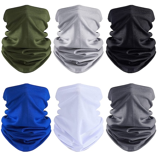 

Cooling Neck Gaiter Balaclava Face Mask Neck Tube Scarf Face Cover Solid Color Sunscreen Breathable UV Protection Quick Dry Dust Proof Bandanas Bike / Cycling Black Summer for Men's Women's Outdoor