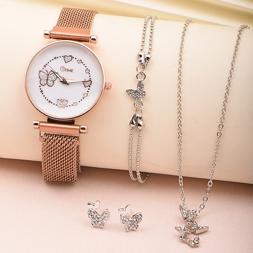

Oktime Quartz Watch for Women Analog Quartz Butterly Style Stylish Diamond / Rhinestone Decorated Case Waterproof With Jewelry Titanium Alloy Alloy Birthday Butterfly / One Year