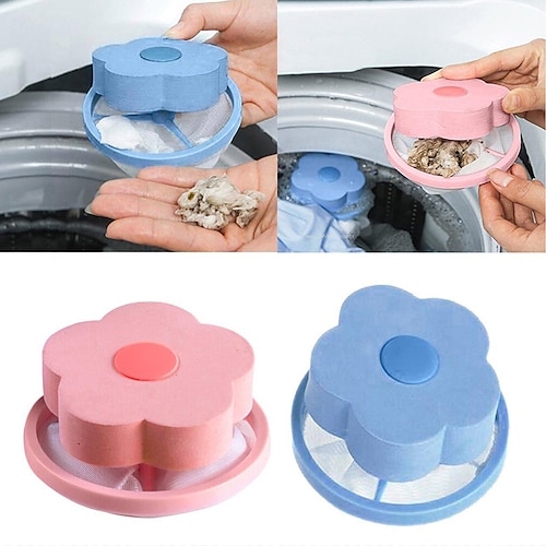 Reusable Washing Machine Lint Filter Bag Cleaning Balls Laundry Balls Discs  Dirty Fiber Collector Filter Mesh Pouch