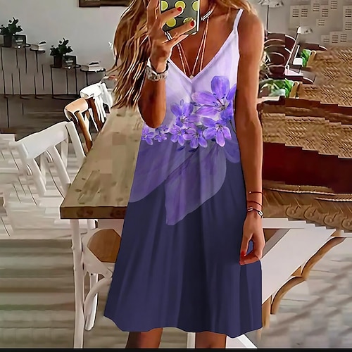 

Mujer Vestido informal Vestido de tirantes Vestido Midi Blanco Azul Piscina Sin Mangas Floral Hombro frío Primavera Verano Correa de espagueti Casual Fin de semana Holgado 2023 S M L XL XXL 3XL
