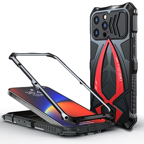 

Phone Case For Apple Back Cover Silicone iPhone 13 iPhone 13 Pro iPhone 13 Pro Max Mini Shockproof anti-drop Solid Colored Geometric Pattern Aluminum Alloy Silica Gel