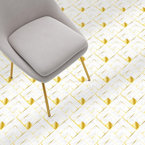 

European Light Luxury Sequin Tile Stickers Bathroom Living Room Kitchen Bathroom Waterproof Metal Line Wall Stickers