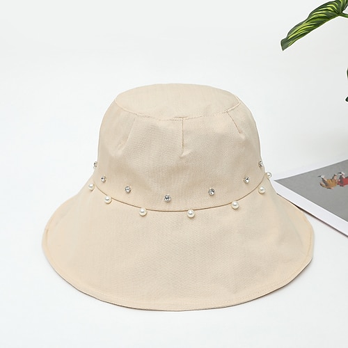 

Solid Color Fashion Fabric Hats with Imitation Pearl / Beading 1 PC Holiday / Horse Race Headpiece