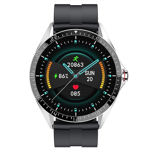 

KUMI GW16T Smart Watch 1.3 inch Smartwatch Fitness Running Watch Bluetooth Pedometer Activity Tracker Heart Rate Monitor Compatible with Android iOS Women Men Message Reminder Step Tracker