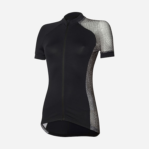 

21Grams Women's Short Sleeve Cycling Jersey Summer Spandex Black Bike Top Mountain Bike MTB Road Bike Cycling Quick Dry Moisture Wicking Sports Clothing Apparel / Athleisure