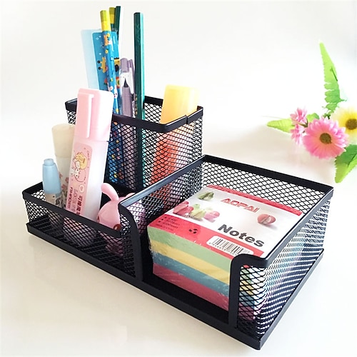 

Pen Holder Cup Big Capacity Metal for Office Business Student