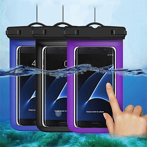 

Universal Waterproof Phone Pouch IPX8 Waterproof 30m /98ft for iPhone 13 Pro Max 12 Mini 11 Samsung Galaxy S22 Plus S21 FE A72 52 Shockproof Armband with Adjustable Neck Strap Transparent Up to 6.7 inch