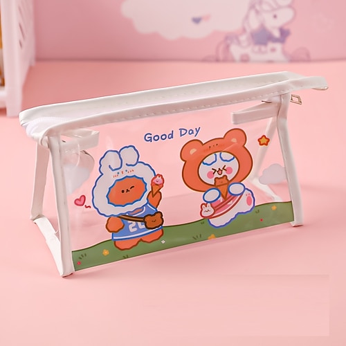 

PencilCasePenPouchMarkerBag Waterproof Cartoon Cute PVC for School Student Kids