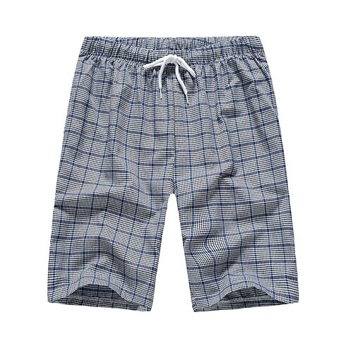 

Men's Classic Style Fashion Active Shorts Pocket Elastic Drawstring Design Short Pants Sports Outdoor Casual Micro-elastic Tartan Comfort Breathable Mid Waist Gray M L XL XXL