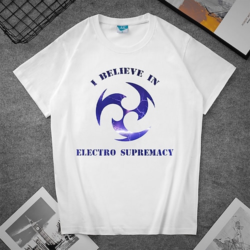 

Inspired by Genshin Impact Cosplay T-shirt Cartoon 100% Polyester Anime Harajuku Graphic Kawaii T-shirt For Men's / Women's / Couple's