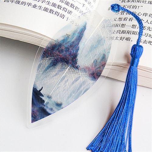 

5 pcs Plastic Bookmark Plant Creative Pagination Mark PVC Retro Chinese Style Bookmark for Student 4.332.05 inch