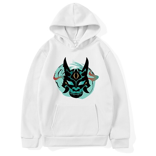 

Inspired by Genshin Impact Xiao Hoodie Anime 100% Polyester Anime Harajuku Graphic Kawaii Hoodie For Men's / Women's / Couple's