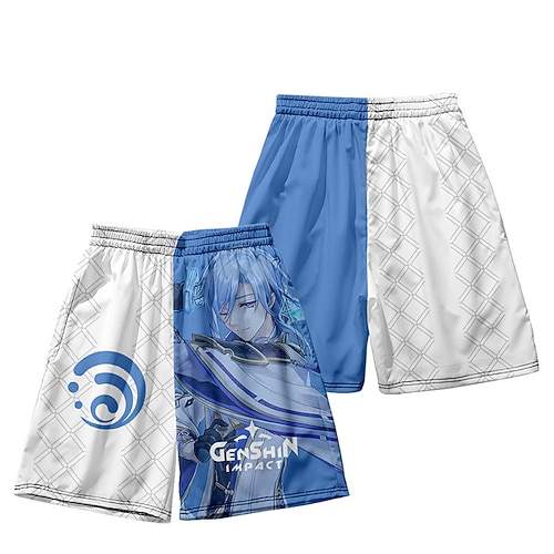 

Inspired by Genshin Impact Cosplay Cartoon Manga 100% Polyester Anime Harajuku Graphic Kawaii Shorts For Men's / Women's / Couple's