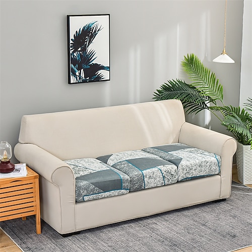 

Funda de cojín de sofá estampada para sala de estar, protector de muebles de LICRA elástica extraíble en forma de L, funda para sillón esquinero