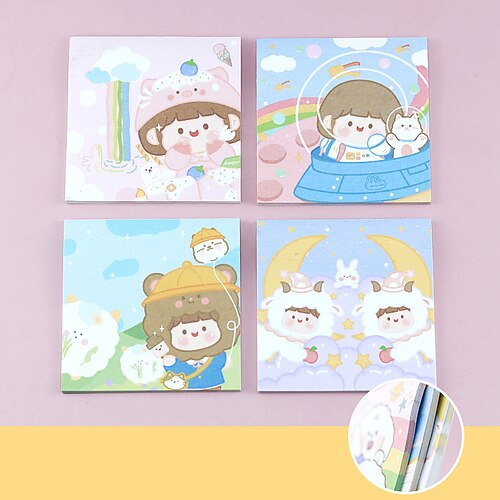 

5 pcs Sticky Notes 33 inch Colorful Paper Cute Self-adhesive Kawaii Post It Notes for School Office Student