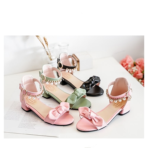 

Girls' Sandals Children's Day Princess Shoes PU Princess Shoes Big Kids(7years ) Little Kids(4-7ys) School Prom Walking Shoes Butterfly Light Pink Green Black Fall Summer