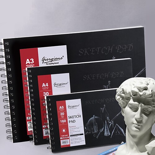 

Sketchbook Notebook Plain A5 5.8×8.3 Inch A3 11.7×16.5 Inch Simplicity Paper Hardcover Thickening 60 Pages Notebook for Office Student