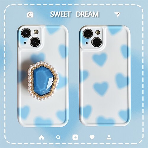 

Phone Case For Apple Classic Series iPhone 13 Pro Max 12 11 X XR XS Max Bumper Frame with Stand Shockproof Heart TPU