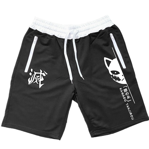 

Inspired by Demon Slayer: Kimetsu no Yaiba Tomioka Giyuu Kamado Tanjirou Beach Shorts Board Shorts Back To School Anime Harajuku Graphic Kawaii Shorts For Men's Women's Unisex Adults' Hot Stamping