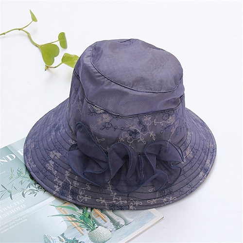 

Women's Chic Modern Sun Hat Flat Cap Party Dailywear Holiday Floral Floral Pink Khaki Hat Portable Windproof Comfort