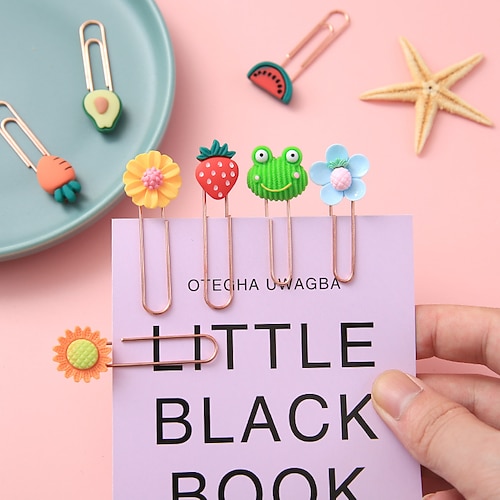 

5 pcs Silicone Bookmark Plant Animal Creative 3D Stereo Pagination Mark Silicone Cute Funny Bookmark for Student Gifts 51.3 inch