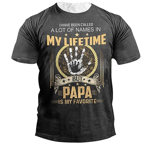 

Men's T shirt 3D Print Graphic Letter Crew Neck Casual Daily Print Short Sleeve Tops Fashion Vintage Designer Big and Tall Blue Black Red / Summer
