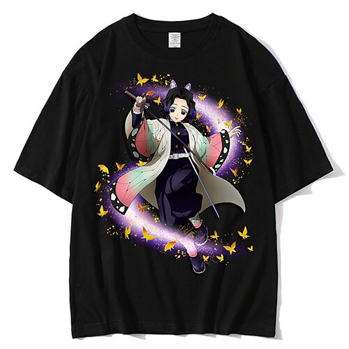 

Inspired by Demon Slayer: Kimetsu no Yaiba Kochou Shinobu T-shirt Cartoon 100% Polyester Anime Harajuku Graphic Kawaii T-shirt For Men's / Women's / Couple's