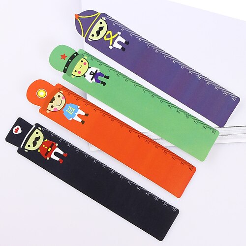 

5 pcs Plastic Bookmark Cartoon Geometrical Creative Pagination Mark Plastic Retro Aesthetic Cute Bookmark for Student Women Teens 18.53 inch