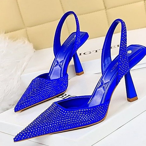 

Women's Sandals Work Daily Plus Size Summer High Heel Round Toe Minimalism Synthetics Loafer Solid Colored Black Gold Blue